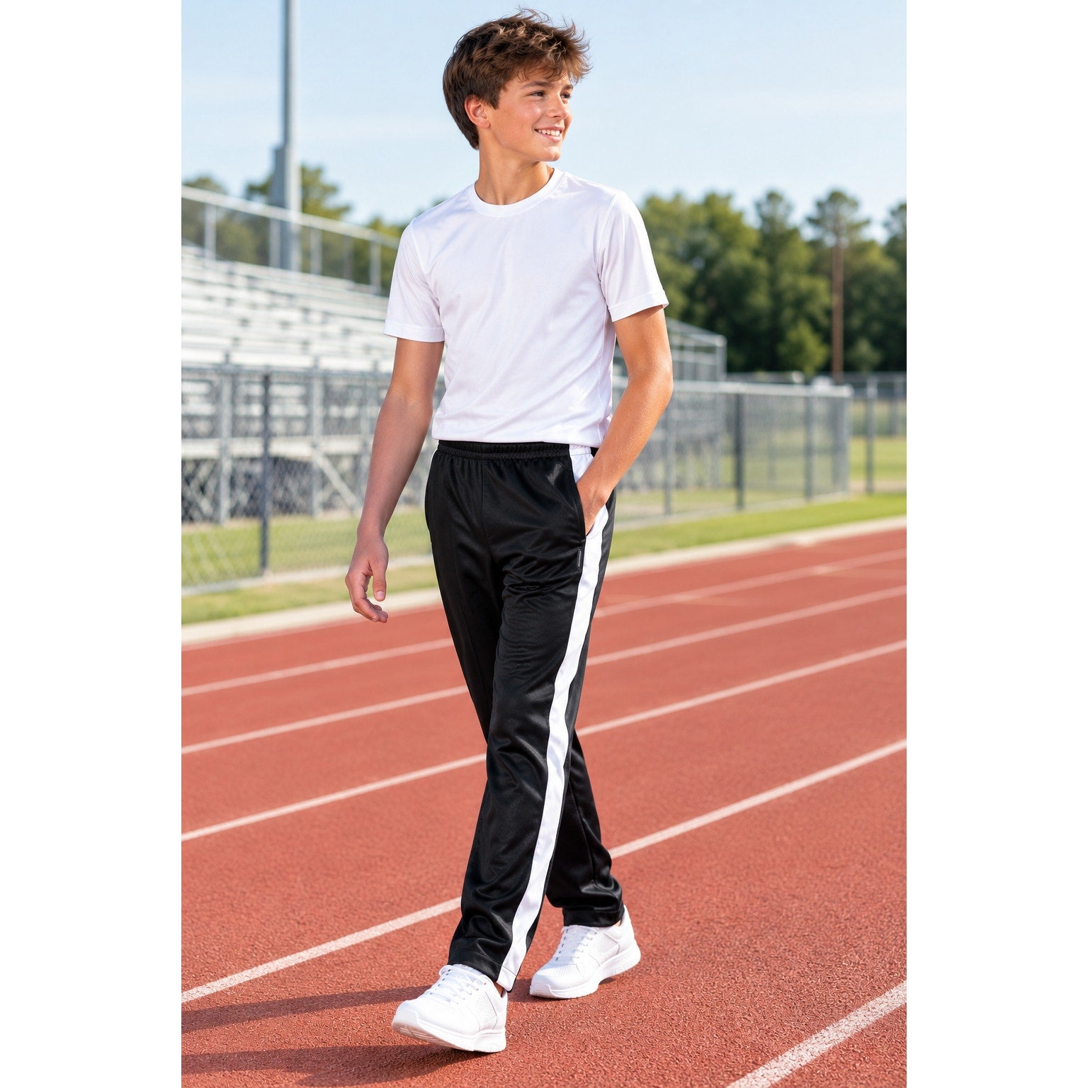 Southpole Boys Track Pants Black & White Size L