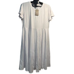 Jesdani women's white flutter sleeve maxi dress in size 2XL, flowing fabric with elegant flutter sleeves and a long, graceful silhouette.