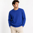 Iceglad Crewneck Blue Long-Sleeve Men's Sweater Size L