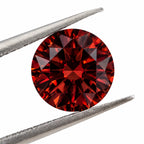 1CT Garnet Moissanite Round 6.5mm VVS1 Loose Gemstone GRA Card & Case Certified