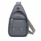 Gray Jingpin Daily Single Strap Crossbody Backpack for unisex wear, featuring a sleek design and adjustable strap.