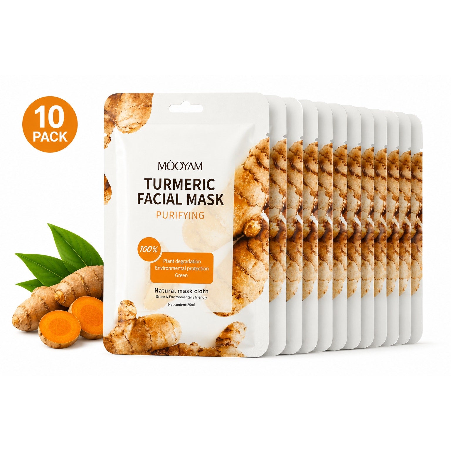 Mooyam Turmeric Facial Mask 10-Pack