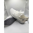 White women's athletic sneakers by Republic Mercantile in size 6.5 US / 37 Euro, featuring breathable mesh and sporty design.