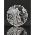1 oz .999 fine silver St. Gaudens collectible coin by Republic Mercantile, featuring detailed design and made in the USA