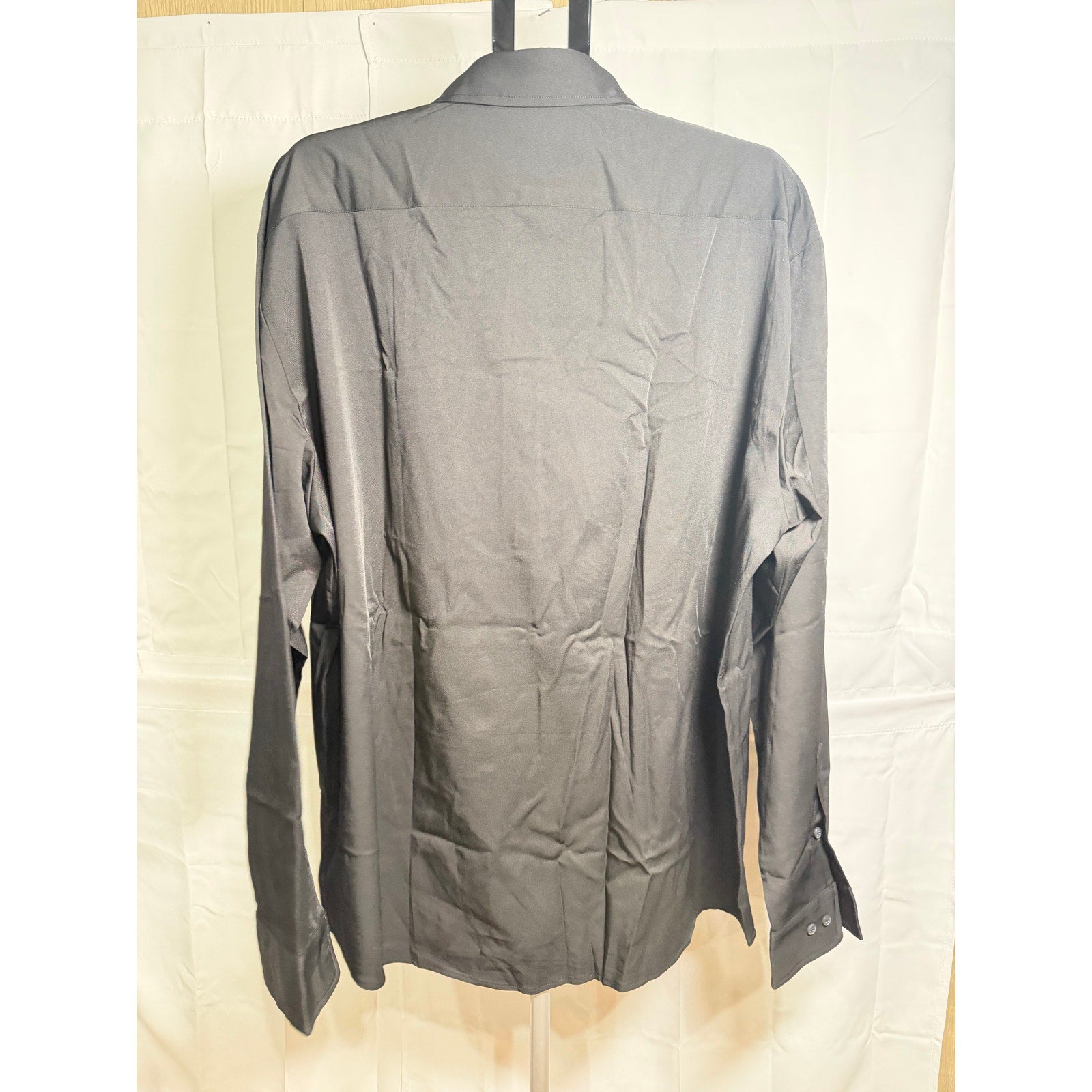 Oaluxe Men's Button Down Long Sleeve Black Size 3XL