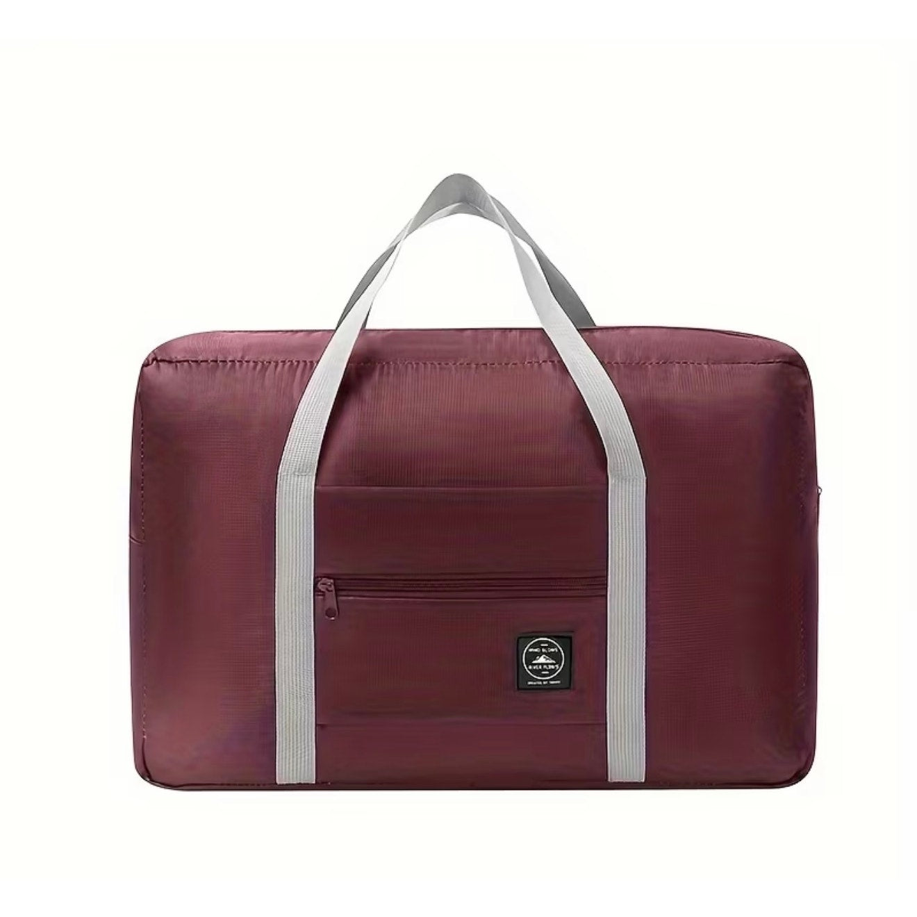 Nice Travel burgundy 11x16.5-inch travel tote bag with sturdy handles and spacious interior, ideal for trips and daily use.