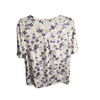 Fantaslook women's dressy blouse top with V-neck, short sleeves, and tunic style in size XXL, shown in a stylish fabric.