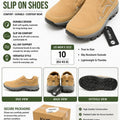 Kricely Men's Slip-On Loafers Size 10 Tan Casual Walking Shoes NEW FREE Shipping