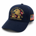 Blue 250th Anniversary ball cap by Republic Mercantile with embroidered logo, adjustable strap, and curved brim.