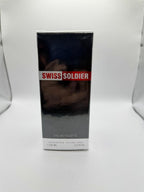 Swiss Soldier men's fragrance bottle, 3.4 fl oz, with sleek design and a modern, masculine appearance.