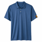 Men's blue airflow polo shirt in XXL size by Republic Mercantile, featuring a classic polo collar and breathable fabric.