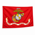 3x5 ft USMC United States Marine Corps official military insignia flag made of durable polyester fabric.
