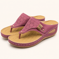 Ladies Sandals Burgundy Size 7