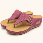 Ladies Sandals Burgundy Size 7