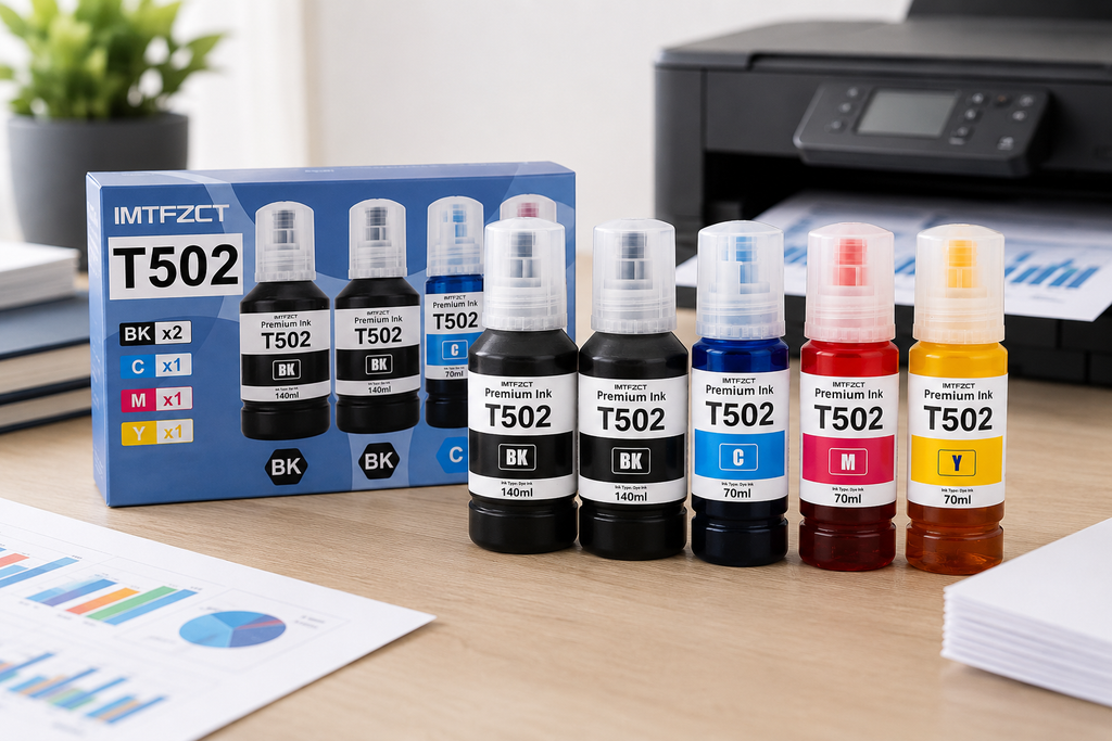 Compatible Epson T502 Ink Refill Bottle Set 5 Pack