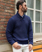 Zaitun Men's Turtleneck Sweater Shawl Collar Pullover Sweaters