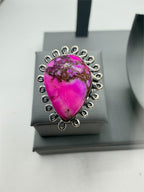 Sterling silver ladies ring in size 8.25 with a smooth band, crafted by Republic Mercantile.