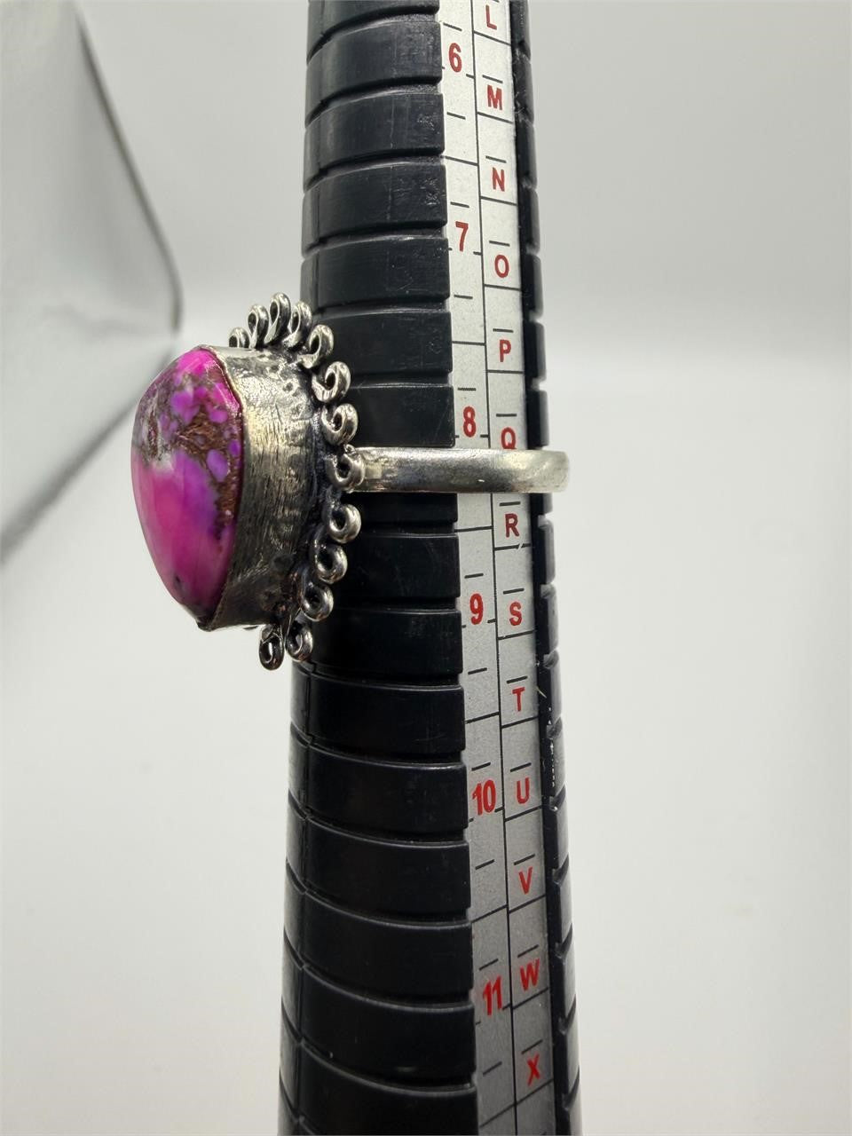 Ladies .925 sterling silver ring in size 8.25, featuring a smooth band and polished finish, from Republic Mercantile.