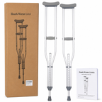 2 Lightweight Aluminum Underarm Crutches (Pair)