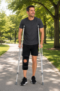 2 Lightweight Aluminum Underarm Crutches (Pair)