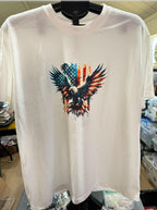 White 250th Anniversary T-Shirt in XL by Republic Mercantile, front view showing the clean design and fabric texture.