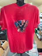 Wine color Republic Mercantile 250th Anniversary T-shirt in size L, featuring a comfortable fit and anniversary design.