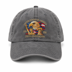 Gray soft cloth cap celebrating 250th anniversary with embroidered detail, Republic Mercantile branding, and a relaxed fit.