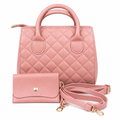 Republic Mercantile ladies handbag purse with stylish leather exterior and gold-tone hardware, featuring a top handle and adjustable strap.