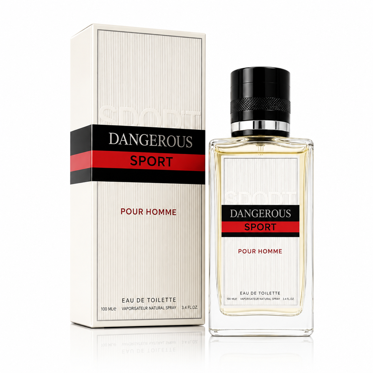 SDODIT Dangerous Sport Cologne spray for men, featuring a sleek bottle design and modern packaging.
