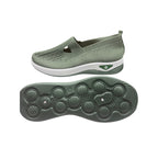 VEPCQ ladies green slip-on summer shoes size 6 EU 36, lightweight casual footwear with comfortable design