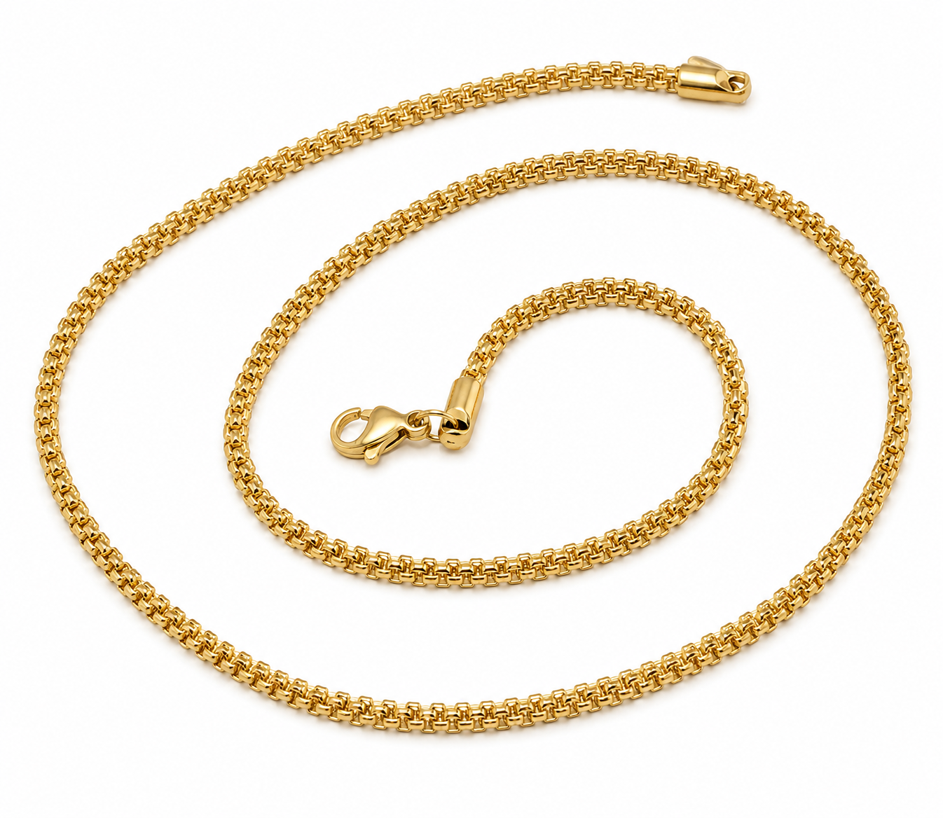 NEW Elegant 17" Gold Tone Chain Necklace