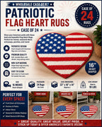 Wholesale 25-piece 16-inch flag non-slip rugs by Republic Mercantile, showing colorful flag designs on textured mats.