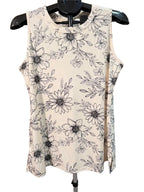 Fantaslook pleated summer tank top in size L, lightweight sleeveless top with a pleated design and relaxed fit.