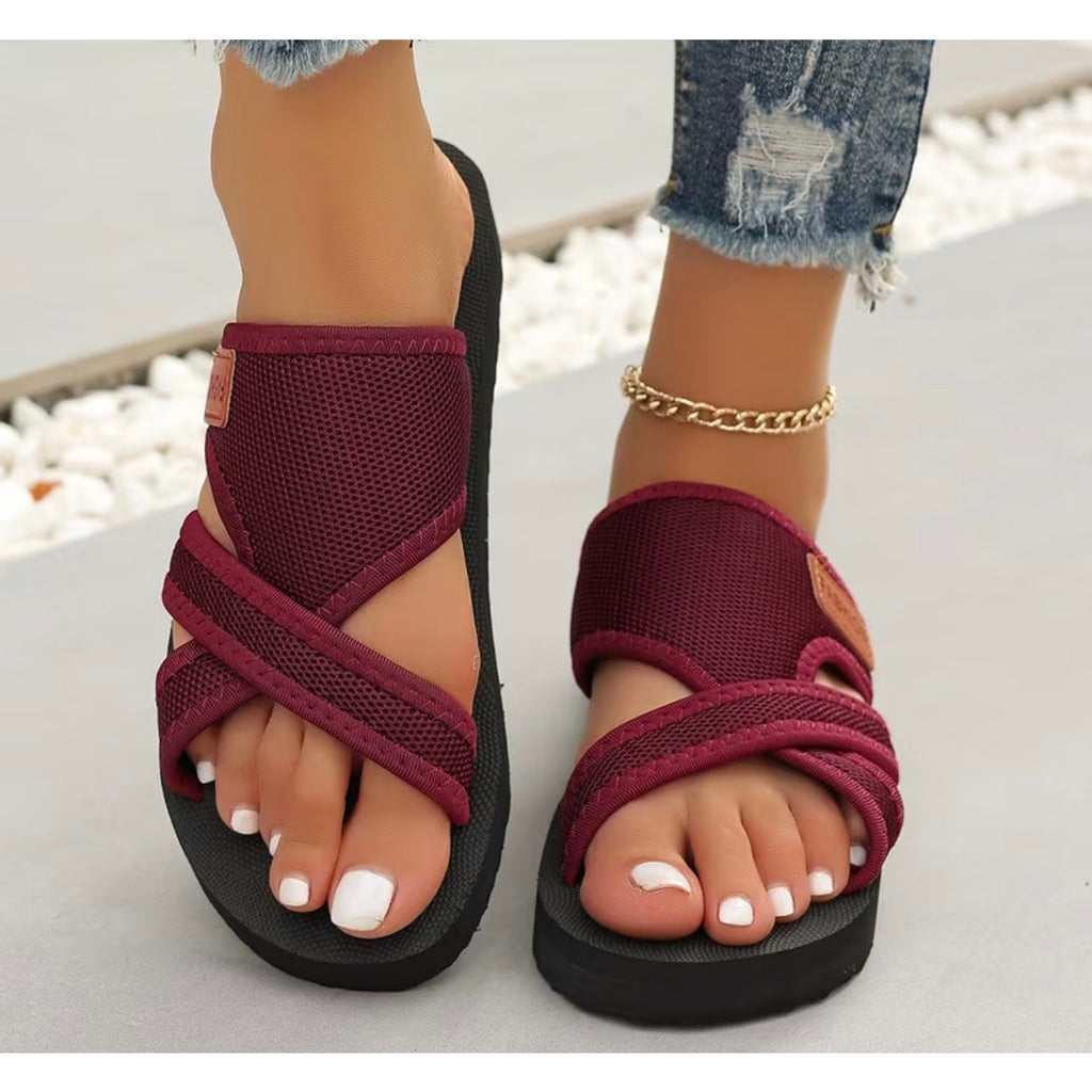 Women's breathable mesh flip-flops in size US 11, Euro 43 by Republic Mercantile, featuring comfortable, lightweight design.