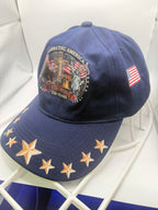 Blue 250th Anniversary ball cap by Republic Mercantile with star designs, casual and patriotic headwear for men and women.