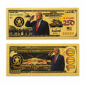 Gold-foil commemorative note celebrating 250th anniversary, issued by Republic Mercantile, featuring detailed historic design.