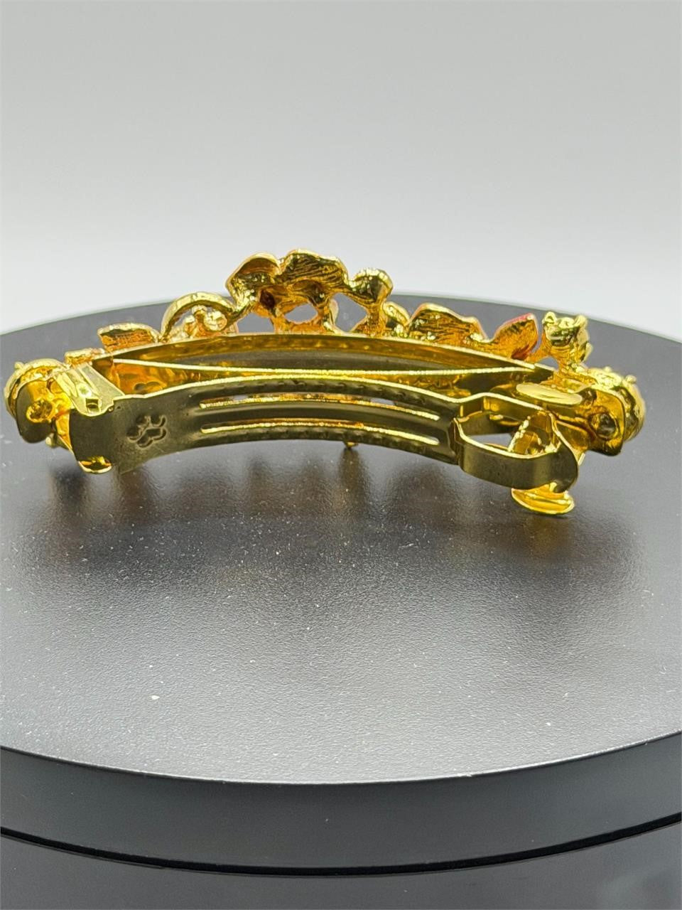 Ornate floral hair barrette by Republic Mercantile featuring detailed metalwork and decorative floral design.