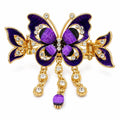 Ornate purple butterfly hair barrette with detailed metalwork, stylish accessory from Republic Mercantile for elegant hairstyles.