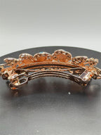 Ornate blue floral hair barrette with intricate design from Republic Mercantile, perfect for elegant hairstyles.