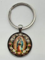 Mother Mary keychain by Republic Mercantile featuring a detailed metal charm of Mother Mary for religious or decorative use.