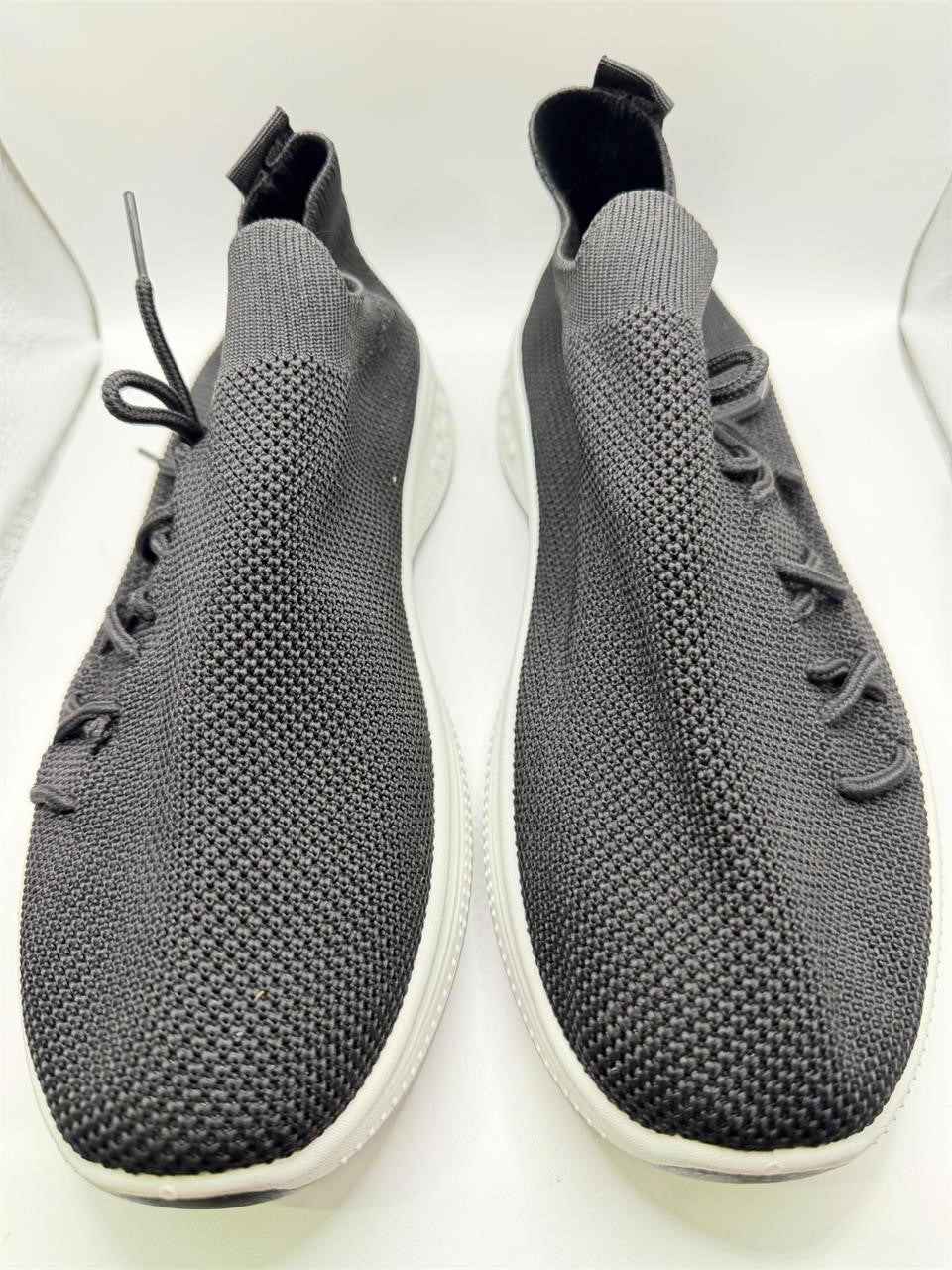 Men's black slip-on sport mesh shoes in size 10 by Republic Mercantile, featuring breathable fabric and athletic design.