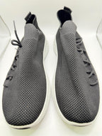 Men's black slip-on sport mesh shoes in size 10 by Republic Mercantile, featuring breathable fabric and athletic design.