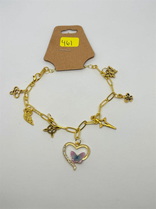 "Divine Designs" Handmade Golden Charm Bracelet