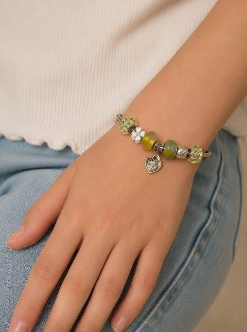 "Divine Designs" Handmade Beads & Charms Bracelet