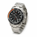 Men's Hkun black dial watch with silver case and band, featuring a sleek, modern design by Republic Mercantile.