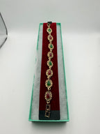 Women's antique style boho gemstone bracelet with colorful beads and intricate metal accents, crafted by Republic Mercantile.