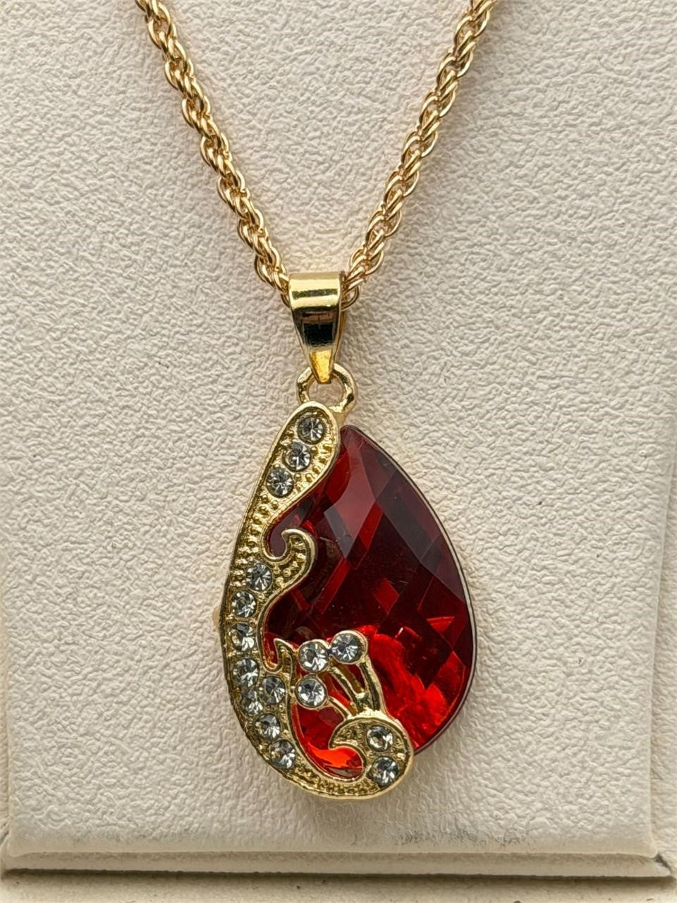 Gorgeous 5-piece quartz watch and jewelry set with gemstone accents, featuring a stylish watch, bracelet, earrings, and ring.