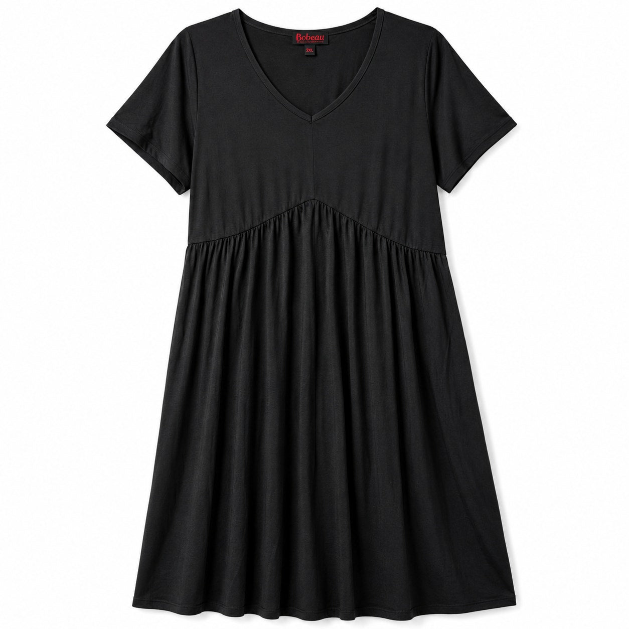 Wellsize Bobeau Black V-Neck Midi Dress 2XL