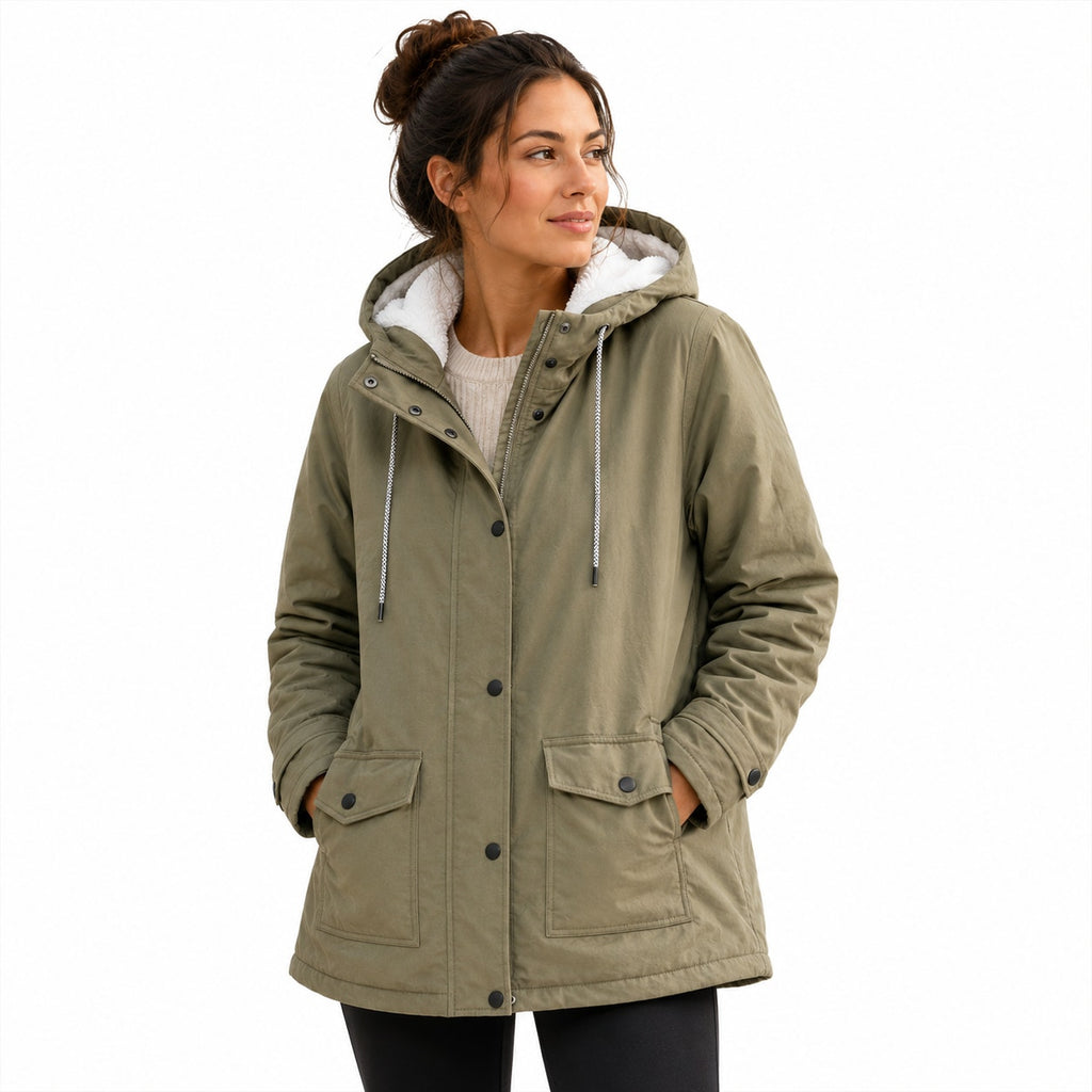 Rosvigor Women's Snap Button Parka Lined Size L