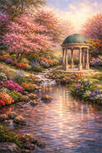 Three luminous garden art prints in 8x10 inch size from Republic Mercantile's Morning Light series, displayed in portfolio folders.